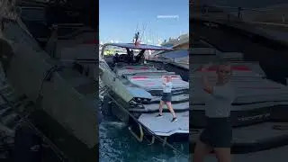 Conor McGregor&rsquo;s boat arrives at the Monaco F1 🔥