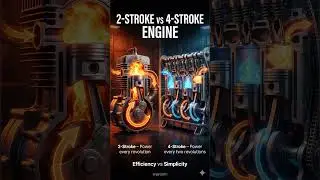 2-Stroke vs 4-Stroke Engine ⚙️ #education #mechanicalengineering #AutoEngineering #EngineeringShorts
