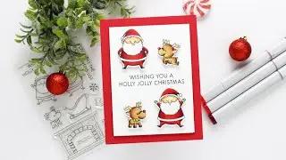 Creating a Holly Jolly Christmas Card with Copic Coloring