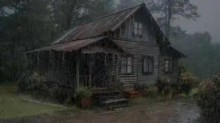 Relaxing rainfall ambience easing mental pressure and promoting nightly deep calm rest