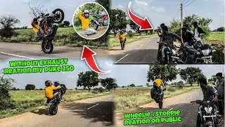 Duke 250 without exhaust wheelie/Stoppie reaction public |