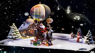PENGDA Pop Up Christmas Cards with Lights and Music, Handmade Santa Claus and Christmas Tree Musical