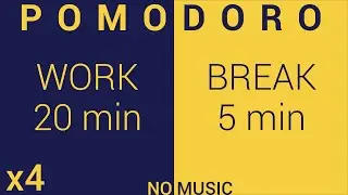 20-Minute Work Timer with 5-Minute Break | Pomodoro Technique