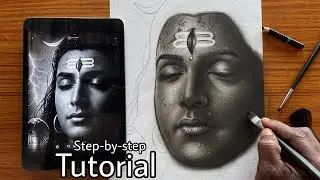 Smooth Skin Shading Tutorial of Shiv ji Fcae | Hyper realistic drawing tutorial 