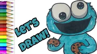 How to Draw Cookie Monster 🍪 | Fun & Easy Sesame Street Drawing Tutorial