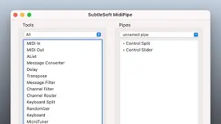 MidiPipe Tutorial 9: Control Split, Control Slider