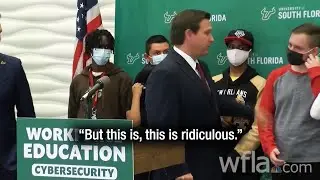 Ron DeSantis Yells at Kids to Take Off Their Masks