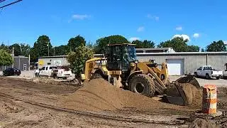 Caterpillar 950M Wheel Loader Moving Dirt - Plymouth - Governor Whitmer Fixing the Damn Roads