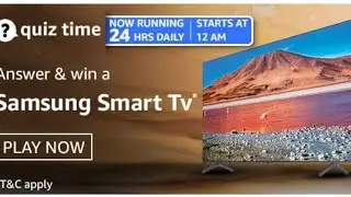 Amazon Quiz Answers Today | Win Samsung Smart LED TV | 02 April 2021