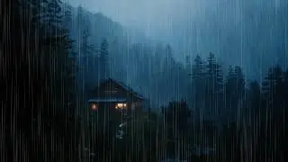 Heavy Rain Over Terraced Rice Fields at Night for Deep Sleep | Cozy ASMR with Soft Lightning