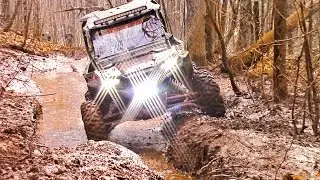 Polaris RZR XP 1000's Dominating a Muddy Trench -  Dungannon Mud Bog 2015