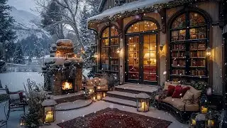 Relaxing Winter Jazz Instrumental Music on Cozy Cabin Ambience ❄️📚 Jazz Music for Work, Unwind