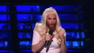 America's Got Talent 2015 - Scott Heierman  Bearded Drag Queen Gets Overcome With Emotions