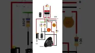 TDA 2050 ic Amplifier Circuit Diagram #circuitbasics #accircuits #diycircuit #shortsfeed