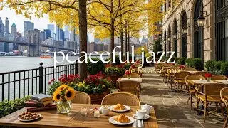 SMOOTH OUTDOOR JAZZ | RELAXING TERRACE CAFE TIME 🌿☕ | AMBIENCE