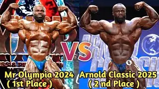 Samson Dauda posing Mr Olympia 2024 ( 1st place ) VS Arnold Classic 2025 ( 2nd place) #comparison
