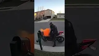 Instant Karma! Biker Smashes Mailbox & Regrets It Immediately 🎨💥