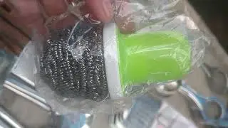 Mini steel wool Brush for cleaning utensils and use multipurpose steel Ball #steelwool #brush