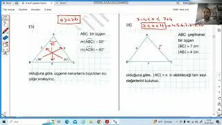 ÜÇGENLER YAZILIYA HAZIRLIK TESTİ PART 2...