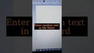 Enter Random Text in Ms Word 😲😧😧#shorts #youtubeshorts #msword #shortcuts #shortvideo #viralvideo