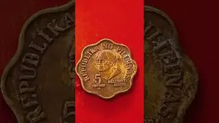 Old five centavos Philippine coins #coins