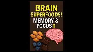 Top 5 Brain Foods to Boost Memory & Focus 🧠 | Super Easy Tips #brainhealth #memorybooster #shorts