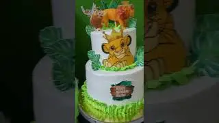 Easy lion King cake design? www.sweetcraft.in #junglethemecake #lionkingcake #easycakedesign #cakes