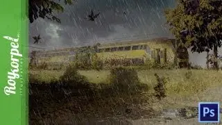 Abandoned train - Photoshop speedart - time-lapse
