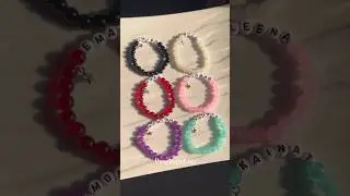 Making name bracelets #beadedjewelry #smallbusiness #asmr #bracelet #beadedbracelet #beadedbracelets
