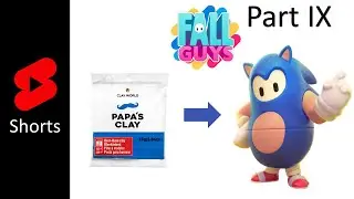 FALL GUYS: Sonic the Hedgehog Skin Clay Tutorial in 30 secs Part IX (Hands)😎#shorts #fallguys #sonic