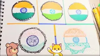 5 ways to draw Indian Flag | How to draw National Flag of India Easy Steps | Republic Day Art 