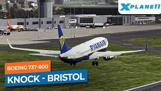 [XP11] Вылет в Бристоль (туда и обратно) - Boeing 737-800 Ryanair｜Drawyah
