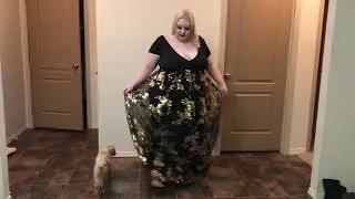 Black And Gold Christmas Dress