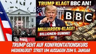 Trump verk&uuml;ndet Milliardenklage gegen BBC London. Medienl&uuml;ge? Streit um den 6. Januar 2021.