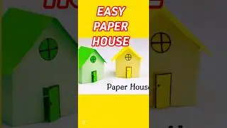 EASY PAPER HOUSE|PAPER ART#malayalamcraftvlog#shortsfeed#ytshorts#trendingshorts#farhushazvlog