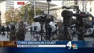 NBC Washington, DC's Shomari Stone Reports: Wild Scene at Chris Brown Court Appearance