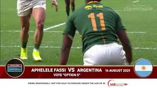 Castle Test Try Of The Year: Option 5 - Aphelele Fassi vs Argentina on 14 August 2021