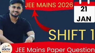 JEE Main 2026 | 21 January Shift 1 | Maths Question Solution #january #2026 #question #morning  