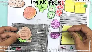 [🌼paper diy🌼] Burger making🍔 {ASMR} paper play