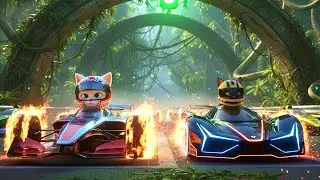 🔥 The Ultimate Cat Race! 🏁 White Cat vs Black Cat (Animation)
