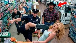 A Cop Kicked a Woman in Front of Chuck Norris &mdash; One Minute Later, He Was Begging for Mercy