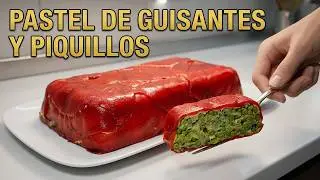 Pastel de Guisantes y Pimientos del Piquillo.