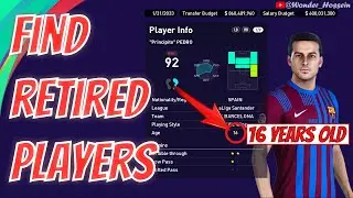 PES 2021 Master League Tips : How To Find Retired Players Who Started Their Careers Again