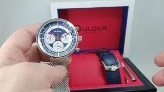 2017 Bulova Stars and Stripes NOS chronograph with full set.  Model reference 96K101