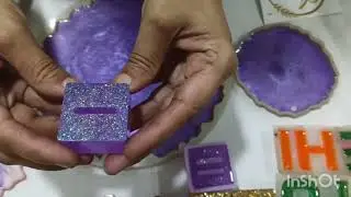 Customised ring platter in making , tutorial for beginners #resinart #resinplatter #ringplatter