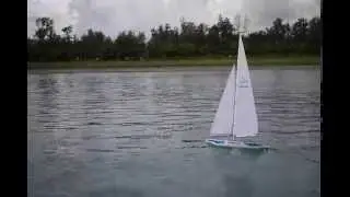 Kyosho Seawind sails in light wind