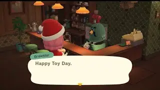 Brewster wishes me a Happy Toy Day in ACNH