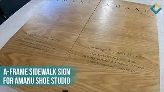 Sandwich board Sign for Amanu shoe studio