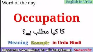 Occupation Meaning