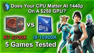 1440p Gaming &mdash; R7 2700X vs i9-10900K &mdash; Does it Matter on a $250 GPU?